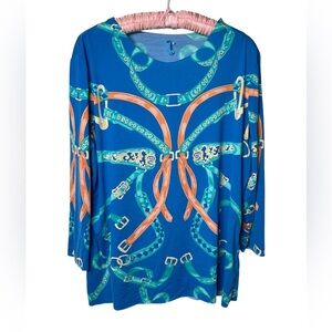 J McLaughlin Riley Top Equestrian Raw Edge Lightweight Heritage Inspired